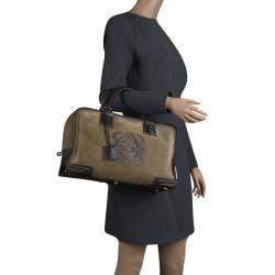 Pre Owned حقيبة لويفي أمازونا 36 جلد بني/كاكي