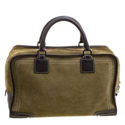 Pre Owned حقيبة لويفي أمازونا 36 جلد بني/كاكي