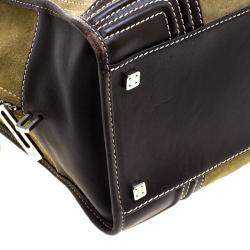 Pre Owned حقيبة لويفي أمازونا 36 جلد بني/كاكي