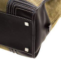 Pre Owned حقيبة لويفي أمازونا 36 جلد بني/كاكي