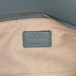 Pre Owned Loewe Blue Small Calfskin Puzzle Satchel