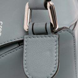 Pre Owned Loewe Blue Small Calfskin Puzzle Satchel