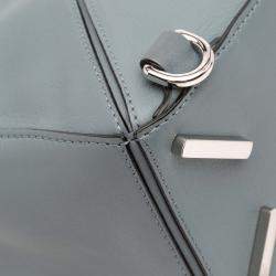 Pre Owned Loewe Blue Small Calfskin Puzzle Satchel