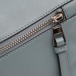 Pre Owned Loewe Blue Small Calfskin Puzzle Satchel