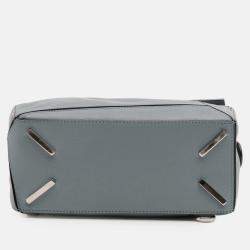 Pre Owned Loewe Blue Small Calfskin Puzzle Satchel