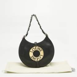 Pre Owned Loewe Black Leather Joyce Hobo