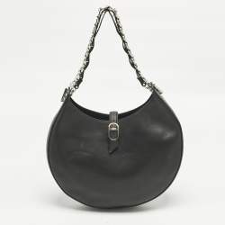 Pre Owned Loewe Black Leather Joyce Hobo