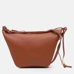 Pre Owned Loewe Brown Mini Leather Hammock Hobo