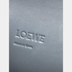 Pre Owned LOEWE Barcelona blue calf leather crossbody bag