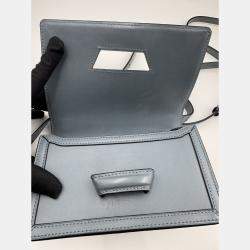 Pre Owned LOEWE Barcelona blue calf leather crossbody bag