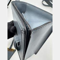 Pre Owned LOEWE Barcelona blue calf leather crossbody bag