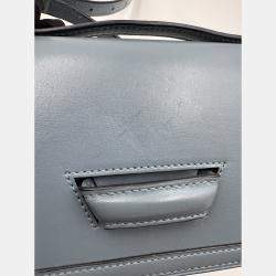 Pre Owned LOEWE Barcelona blue calf leather crossbody bag
