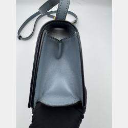 Pre Owned LOEWE Barcelona blue calf leather crossbody bag