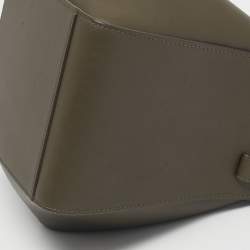 Pre Owned Loewe Olive Green Leather Small Hammock Shoulder Bag