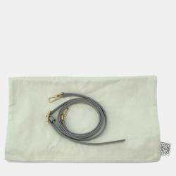 Pre Owned Loewe Grey Quilted Lambskin Goya Puffer Bag