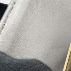 Pre Owned Loewe Grey Quilted Lambskin Goya Puffer Bag