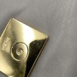 Pre Owned Loewe Grey Quilted Lambskin Goya Puffer Bag