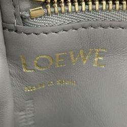 Pre Owned Loewe Grey Quilted Lambskin Goya Puffer Bag