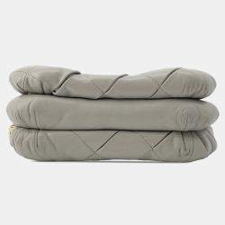 Pre Owned Loewe Grey Quilted Lambskin Goya Puffer Bag