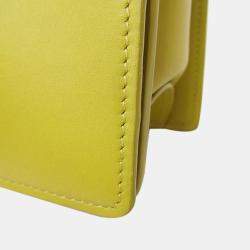 Pre Owned Loewe Yellow Small Leather Barcelona Crossbody