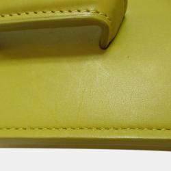 Pre Owned Loewe Yellow Small Leather Barcelona Crossbody