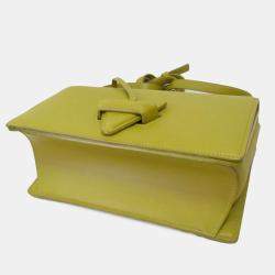 Pre Owned Loewe Yellow Small Leather Barcelona Crossbody