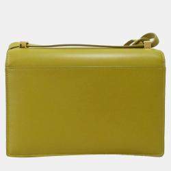 Pre Owned Loewe Yellow Small Leather Barcelona Crossbody