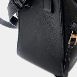 مملوكة مسبقًا Loewe Hammock Black Leather Size Compact