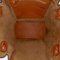Pre Owned Loewe Brown Small Leather Flamenco Knot Tote