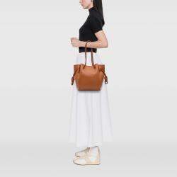 Pre Owned Loewe Brown Small Leather Flamenco Knot Tote