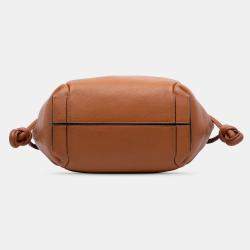 Pre Owned Loewe Brown Small Leather Flamenco Knot Tote