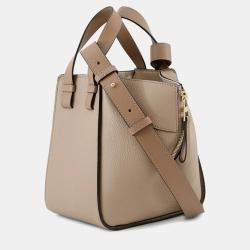 Pre Owned Loewe Hammock Compact Beige Leather