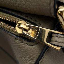 Pre Owned Loewe Puzzle Bag 2Waybag Greige Leather Size Mini