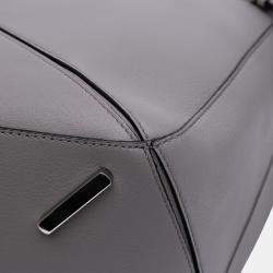 Pre Owned Loewe Grey Large Calfskin Puzzle Satchel
