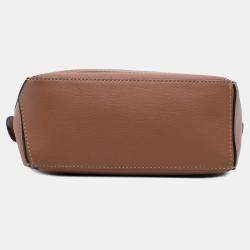 Pre Owned Loewe Brown Mini Calfskin Puzzle Satchel