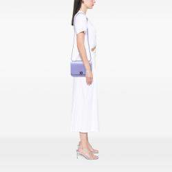 Pre Owned Loewe Purple Medium Leather Goya Crossbody