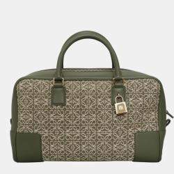 Pre Owned Anagram Jacquard & Calfskin Amazona 28 Bag