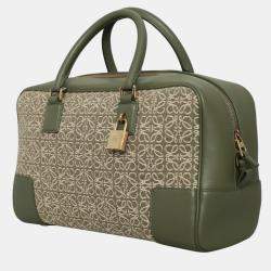 Pre Owned Anagram Jacquard & Calfskin Amazona 28 Bag