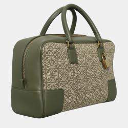 Pre Owned Anagram Jacquard & Calfskin Amazona 28 Bag