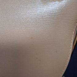 Pre Owned Small Gate Crossbody Bag With Gold Metal Edging Trim