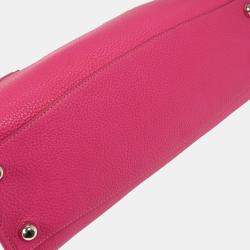Pre Owned Loewe Pink Leather Handbag