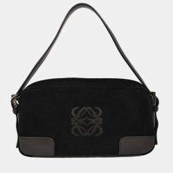 Pre Owned Loewe Black Suede Handbag