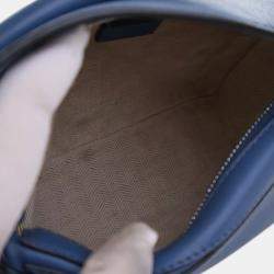 Pre Owned Loewe Blue Mini Calfskin Puzzle Satchel