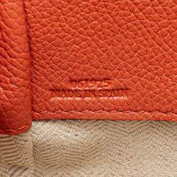 Pre Owned Loewe Orange Small Leather Hammock Satchel