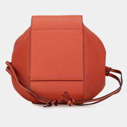 Pre Owned Loewe Orange Small Leather Hammock Satchel