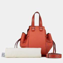 Pre Owned Loewe Orange Small Leather Hammock Satchel