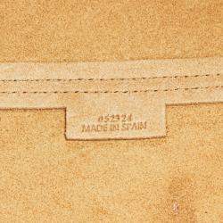 Pre Owned Loewe Brown Medium Shiny Calfskin Puzzle Fold Tote
