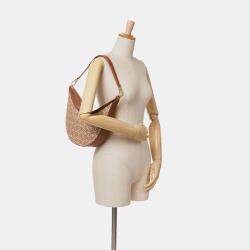 Pre Owned Loewe Brown Anagram Canvas Luna Hobo
