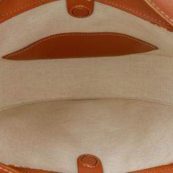 Pre Owned Loewe Brown Anagram Canvas Luna Hobo