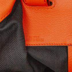 Pre Owned Loewe Orange Small Leather Hammock Satchel